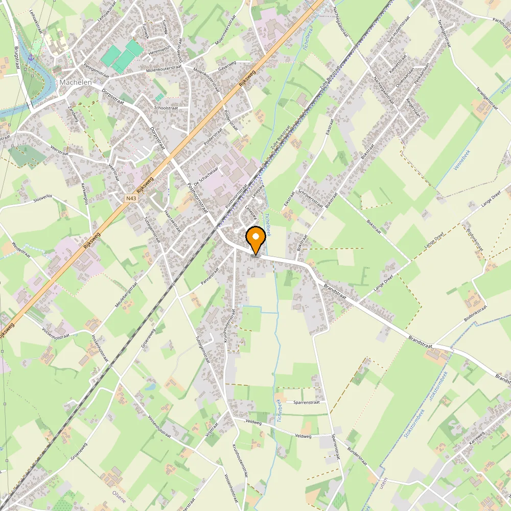 Kaart: VF Bikes, Brandstraat 10A, 9870 Machelen-Zulte